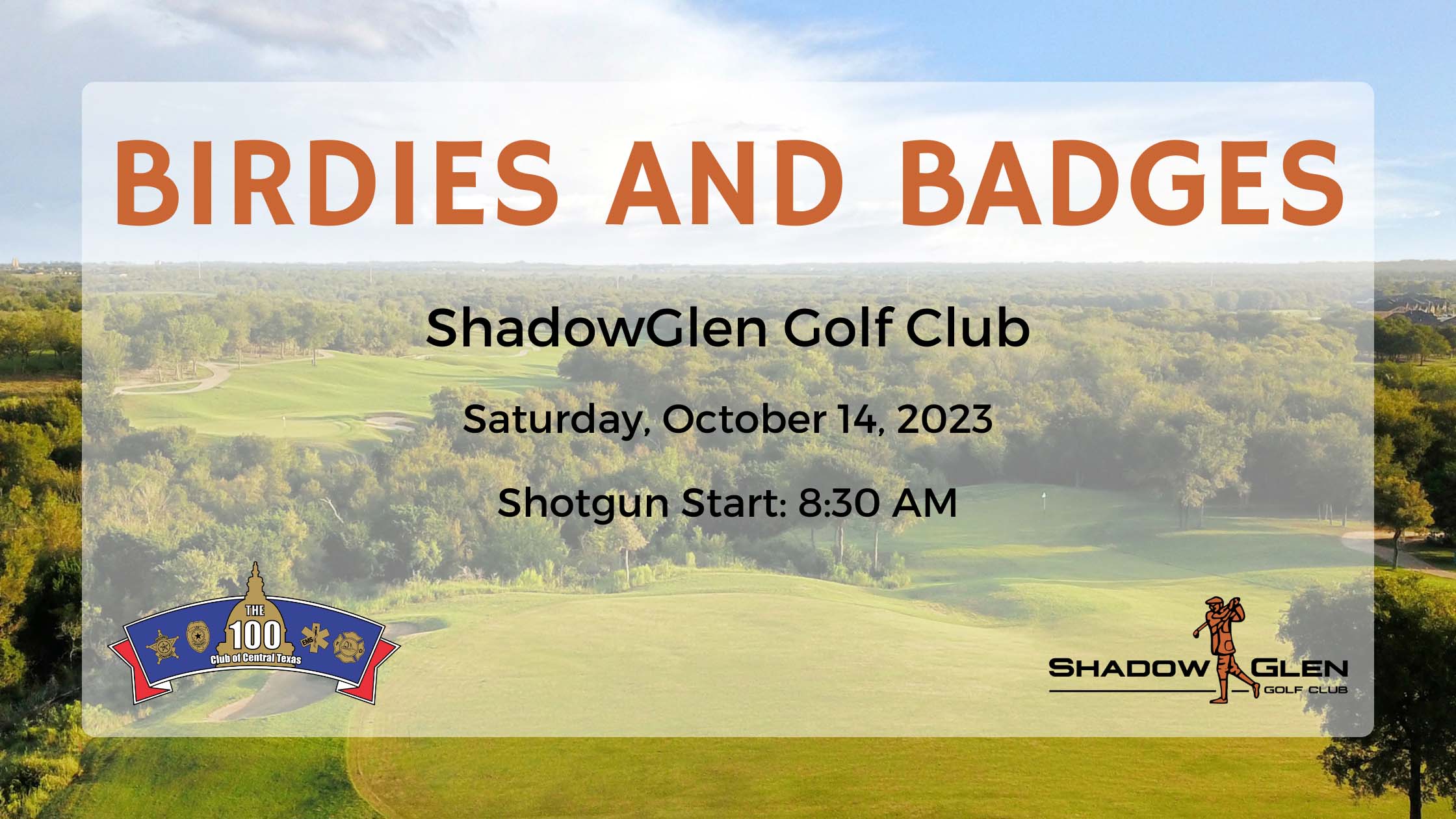 Birdies and Badges Golf Tournament - Oct 14, 2023, at ShadowGlen Golf Club